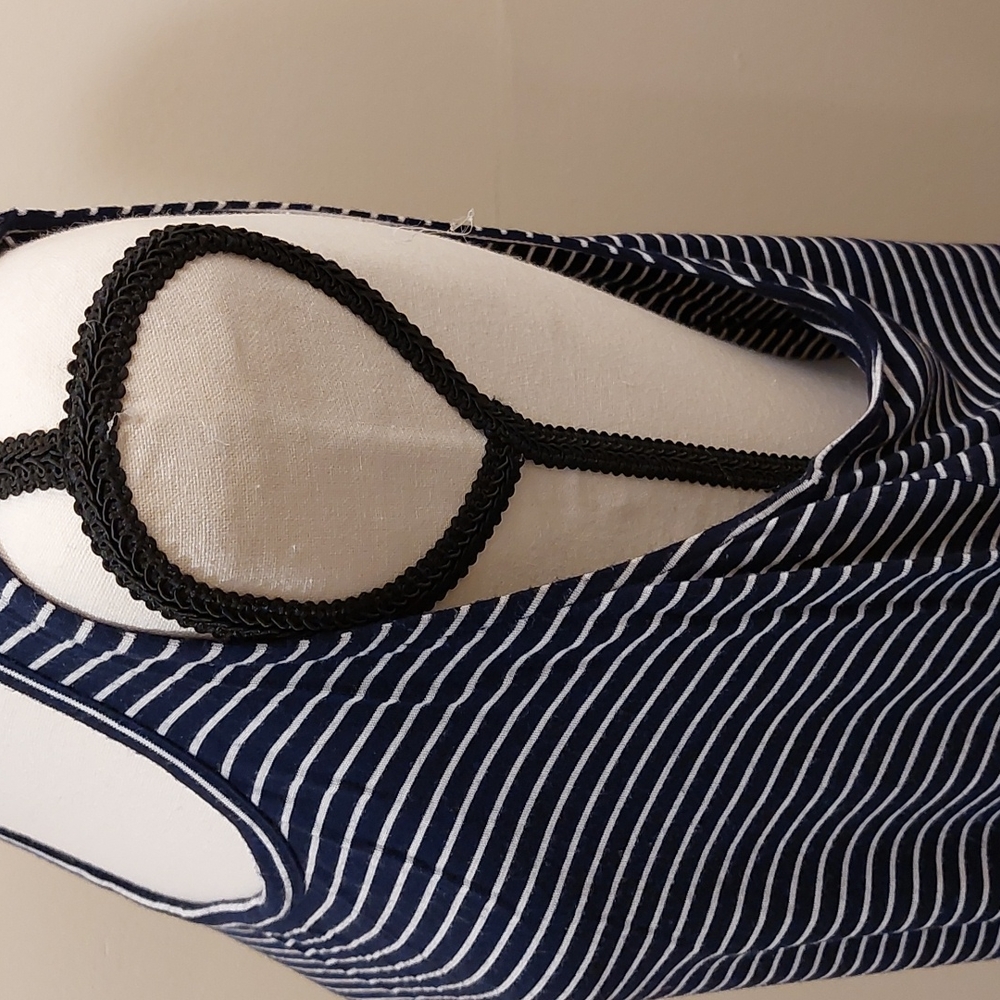 Daily Ritual Striped Navy Racerback Dress - Picture 5 of 9